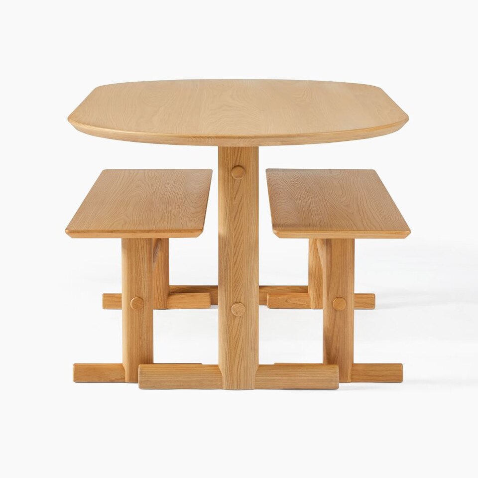 Modern Trestle Dining Bench