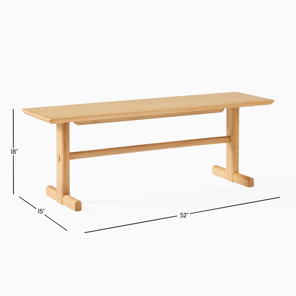 Modern Trestle Dining Bench