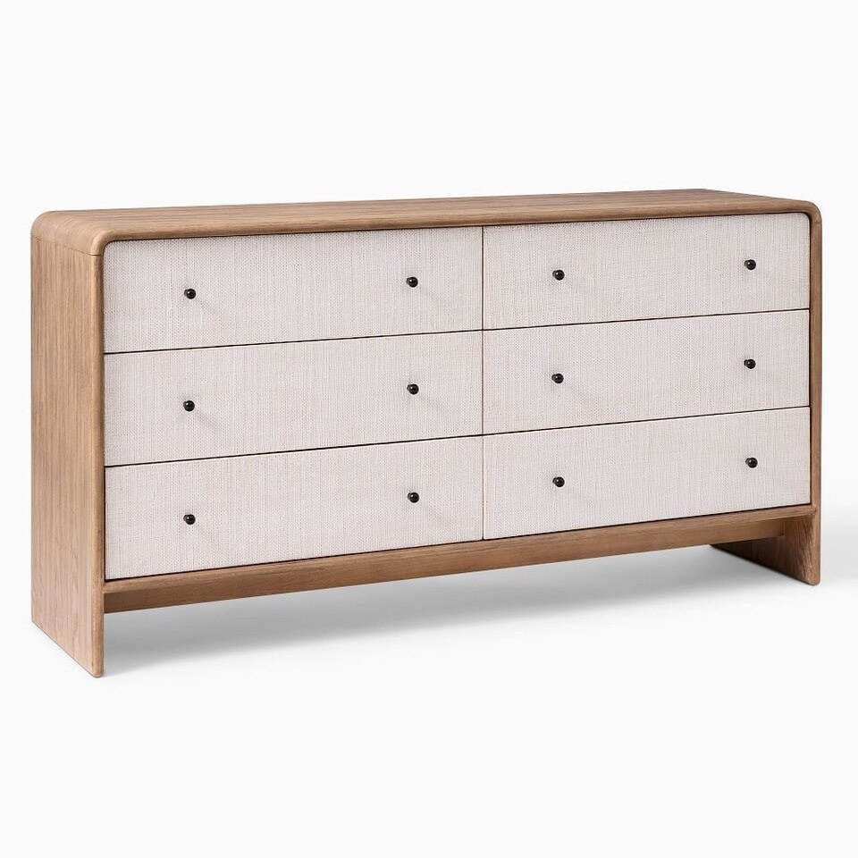 Modern Waterfall 6-Drawer Chest (157 cm)