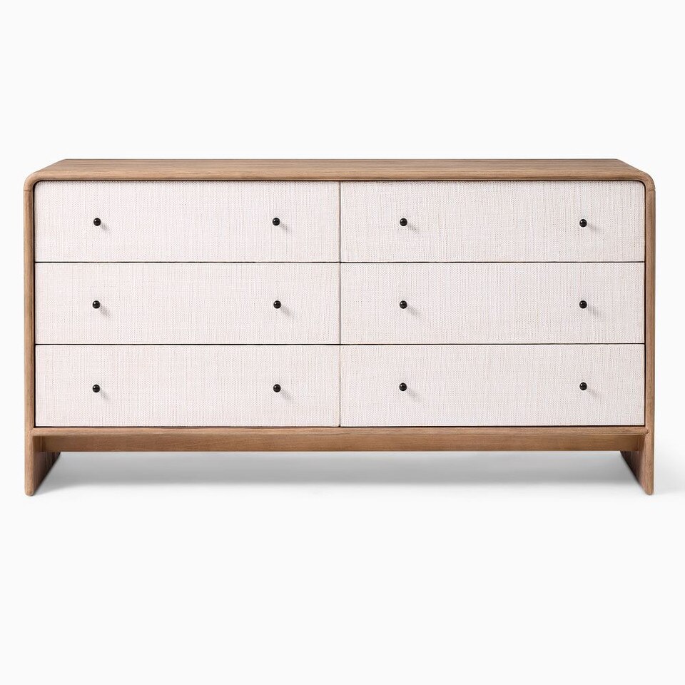 Modern Waterfall 6-Drawer Chest (157 cm)