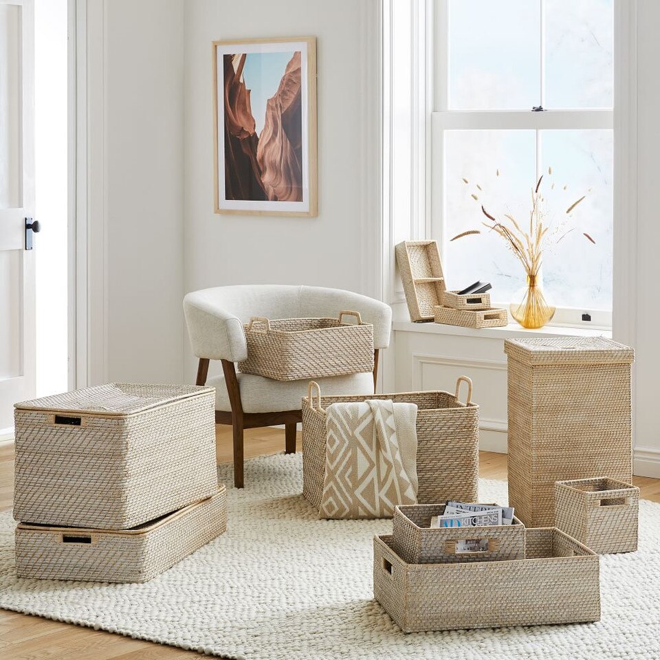 Modern Weave Harvest Baskets w/ Handles
