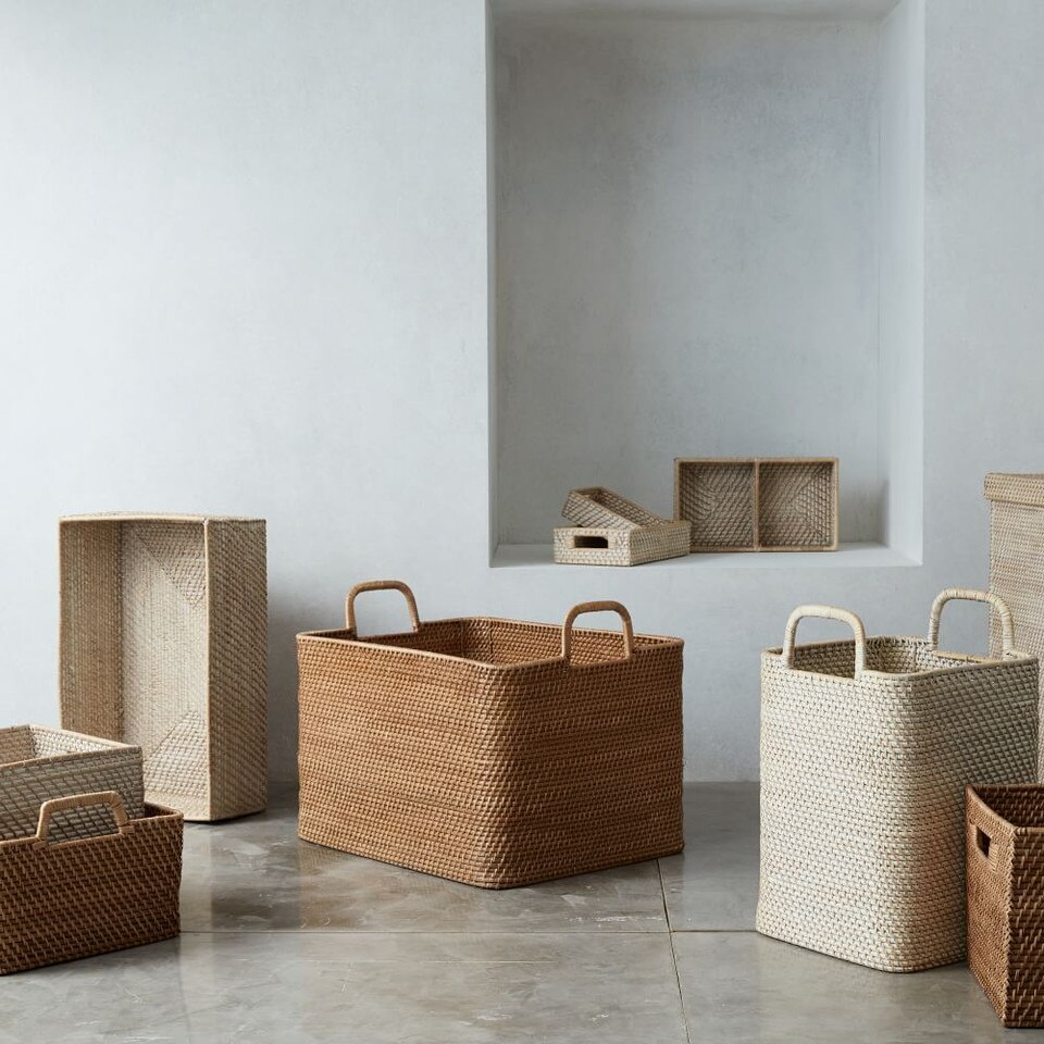 Modern Weave Harvest Baskets w/ Handles