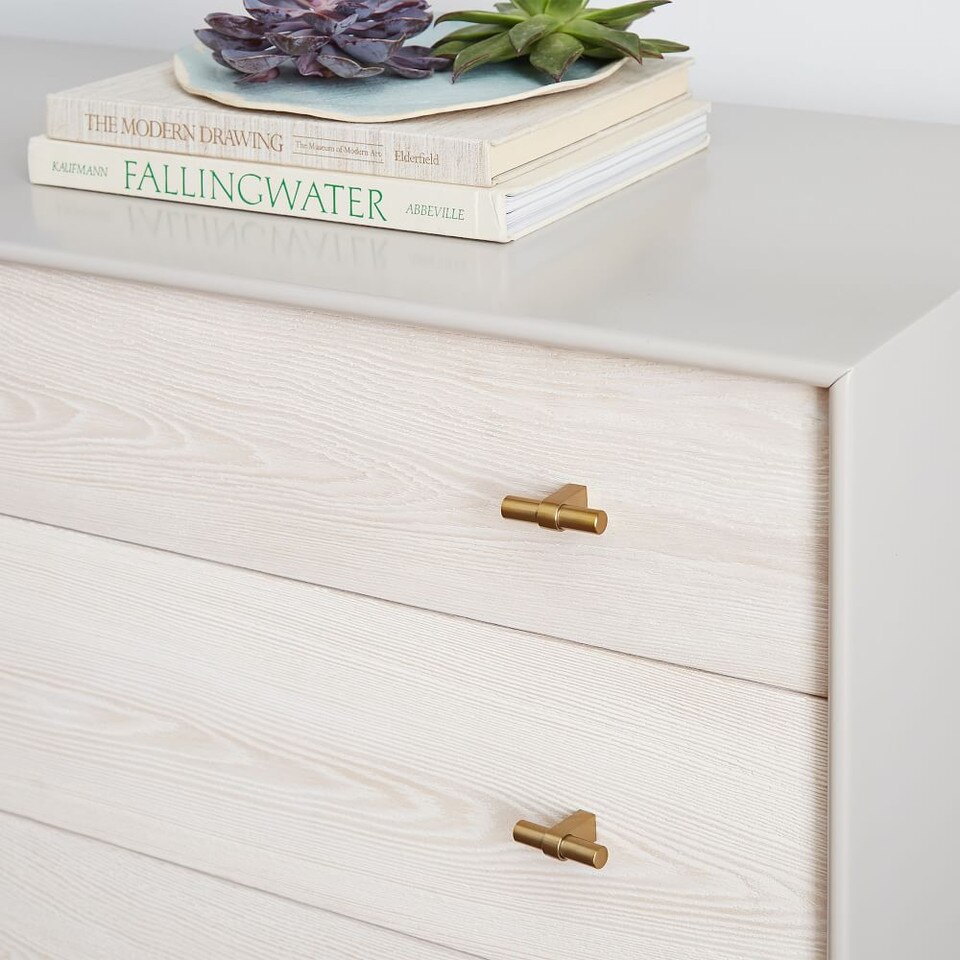 Modernist Wood & Lacquer 6-Drawer Chest (147 cm) - Winter Wood