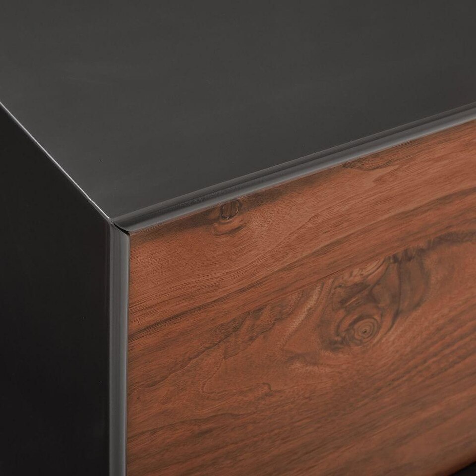 Modernist Wood + Lacquer Media Console (172.7 cm)