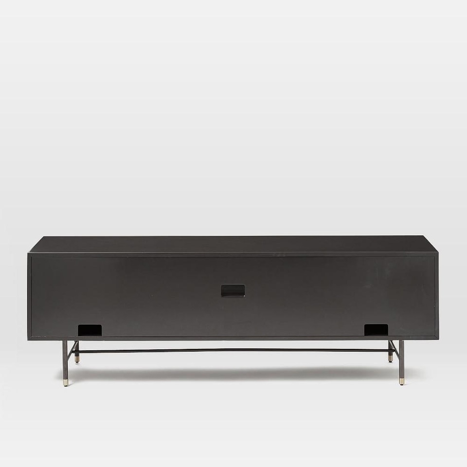 Modernist Wood + Lacquer Media Console (172.7 cm)