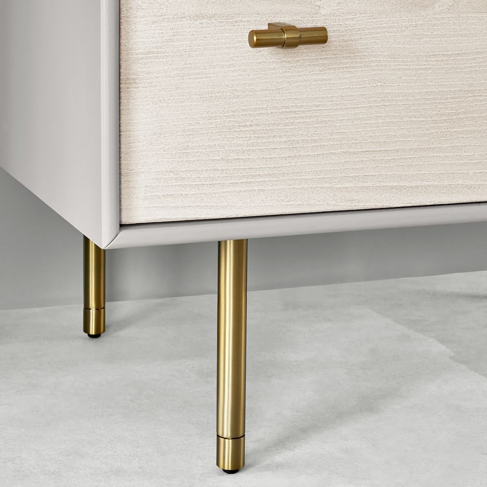 Modernist Wood & Lacquer Bedside Table (53 cm)