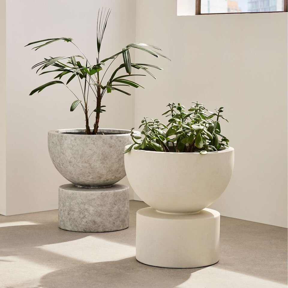 Molly Modern Indoor/Outdoor Ficonstone Planters
