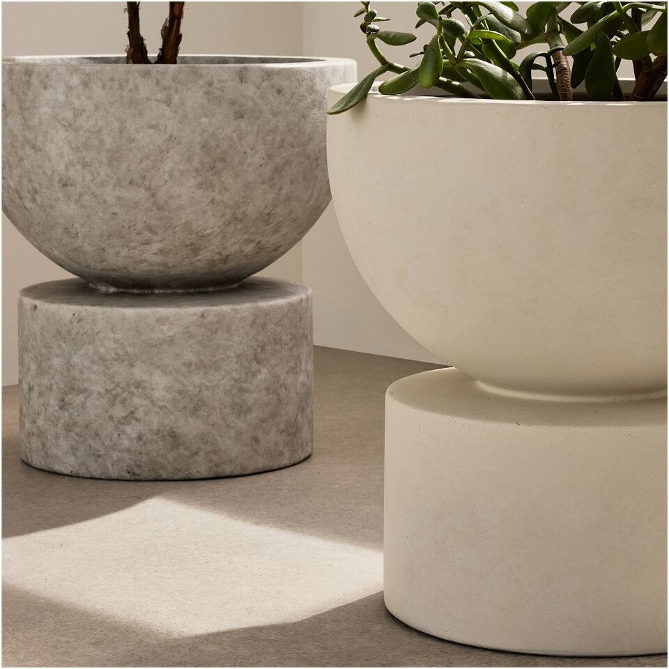 Molly Modern Indoor/Outdoor Ficonstone Planters