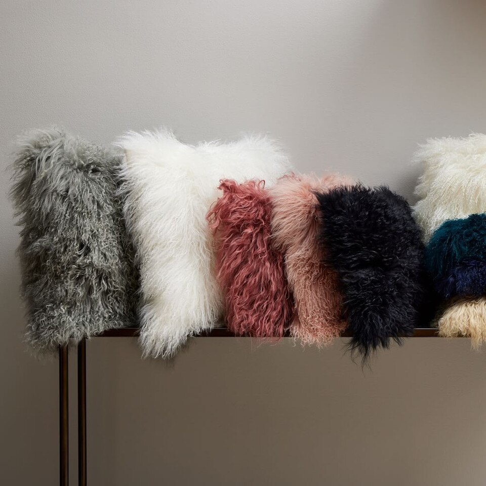 Mongolian Lamb Pillow Covers