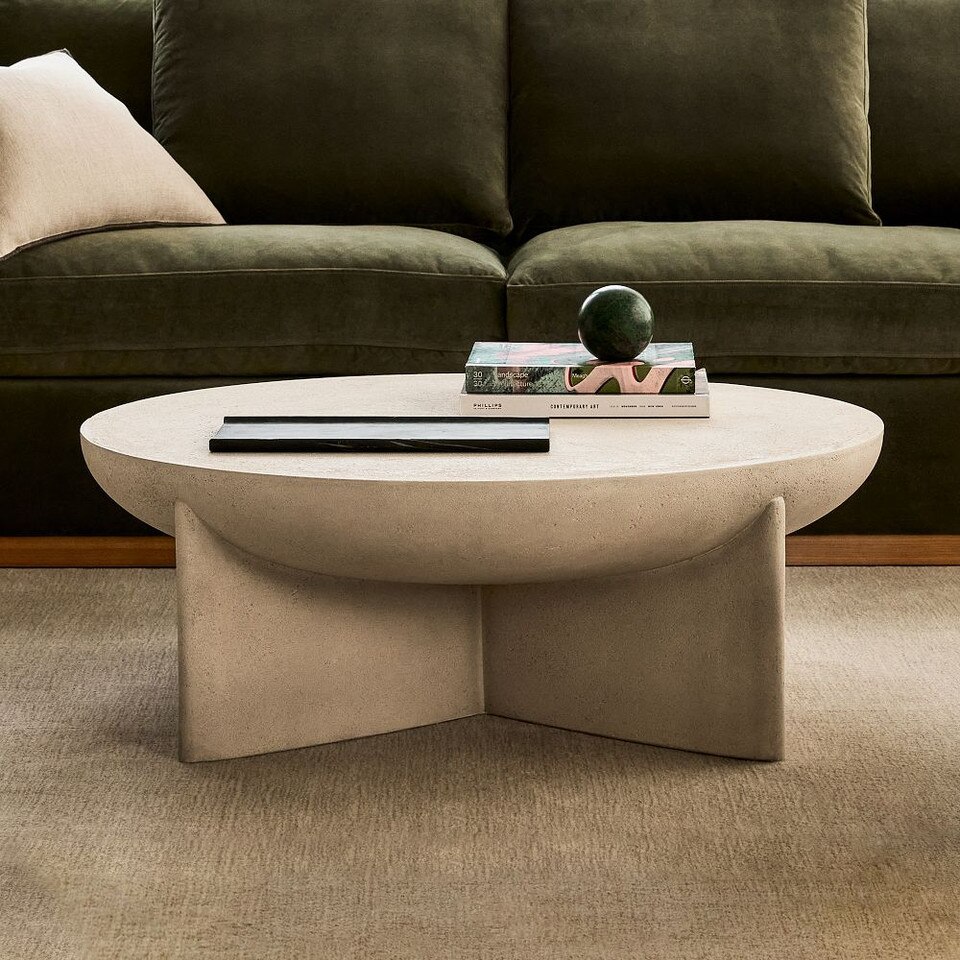 Monti Lava Stone Coffee Table (76 cm - 102 cm)