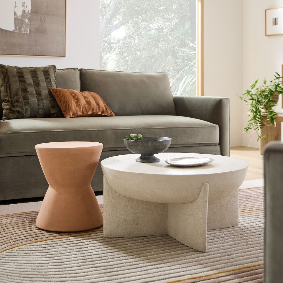 Monti Lava Stone Coffee Table (76 cm - 102 cm)
