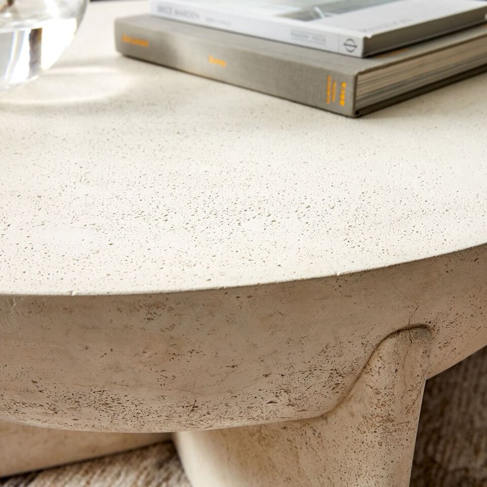 Monti Lava Stone Coffee Table (76 cm - 102 cm)