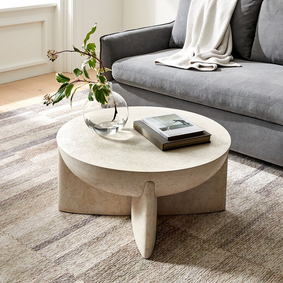 Monti Lava Stone Coffee Table (76 cm - 102 cm)