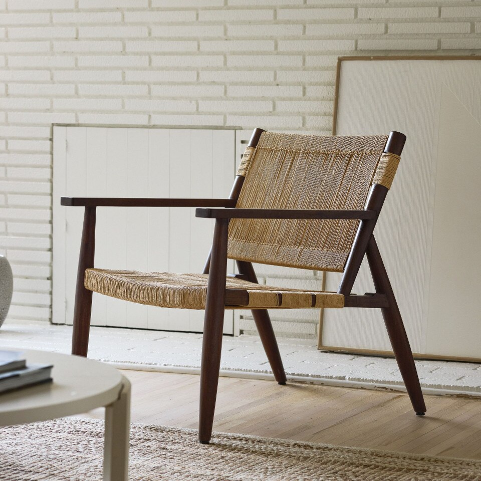 Morton Woven Show Wood Armchair