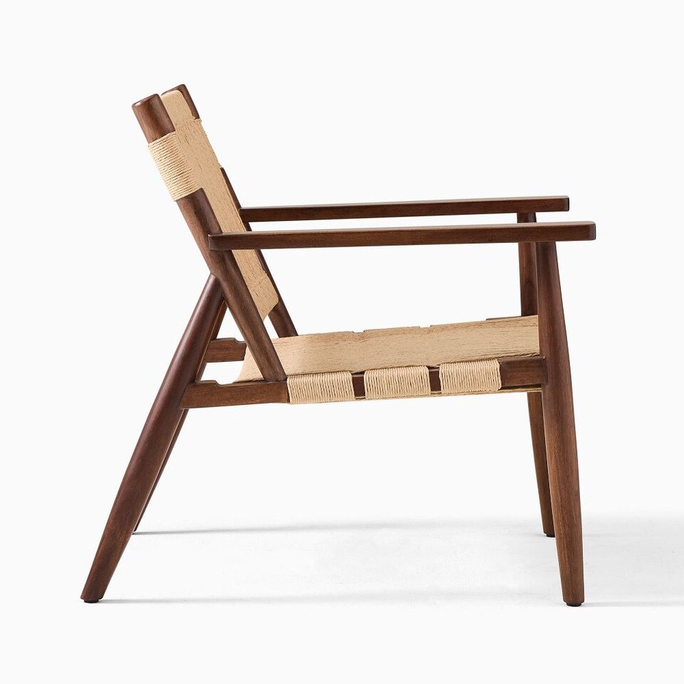 Morton Woven Show Wood Armchair