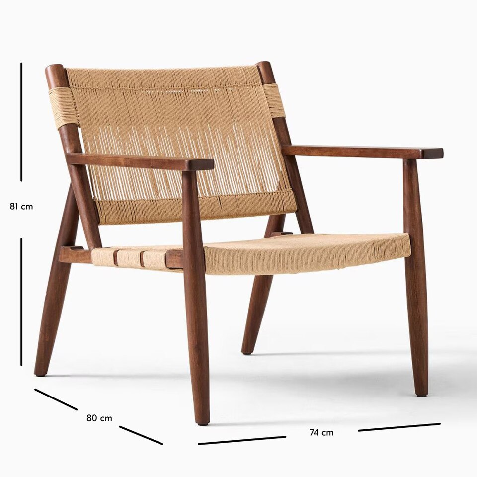 Morton Woven Show Wood Armchair