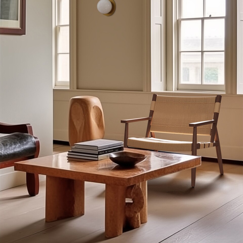 Morton Woven Show Wood Armchair