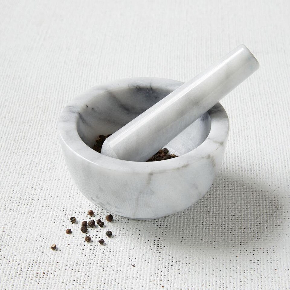 Marble Mortar + Pestle