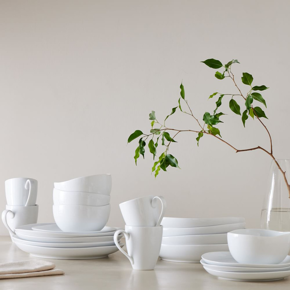 Organic Shaped Porcelain Dinnerware Set