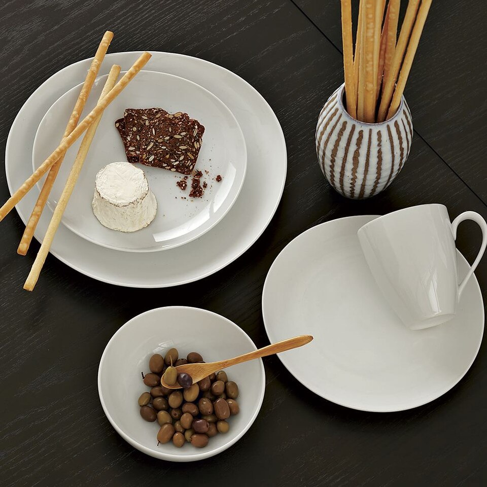 Organic Shaped Porcelain Dinnerware Set west elm United Kingdom