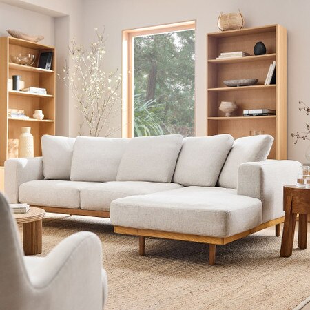 Newport 2-Piece Chaise Sofa Modern Comfort Style West Elm UK - Main Image