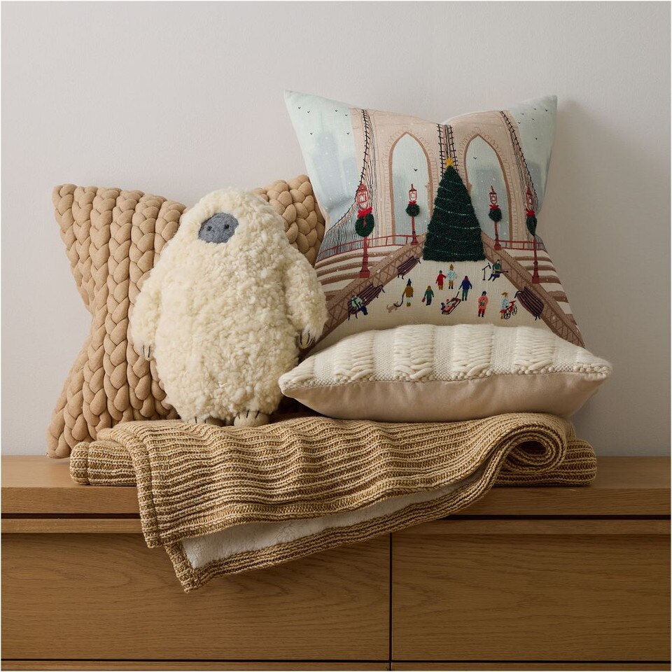 Nicole Cicak Brooklyn Bridge Christmas Cushion Cover