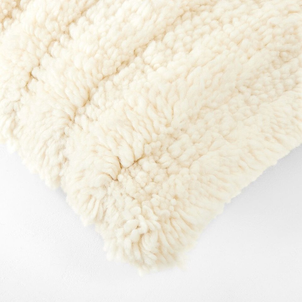 Offset Angle Washable Wool Cushion Cover