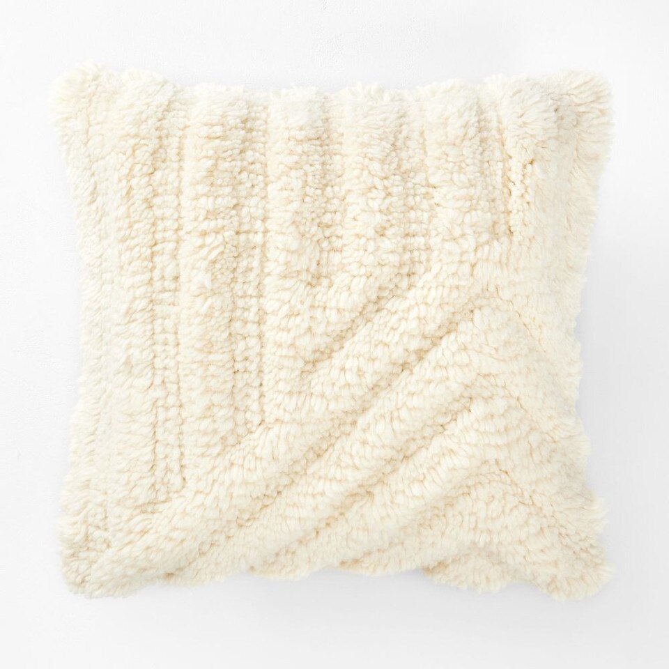 Offset Angle Washable Wool Cushion Cover