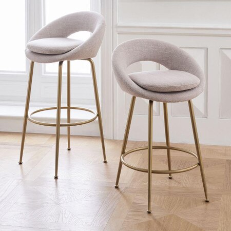 Orb Upholstered Bar Counter Stools West Elm United Kingdom