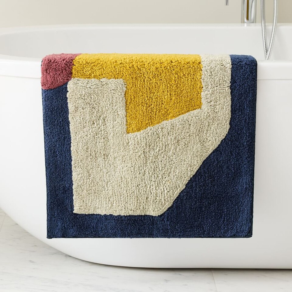 Organic Angled Modern Bath Mat