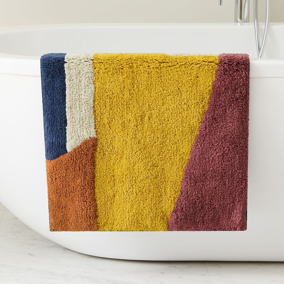 Organic Angled Modern Bath Mat