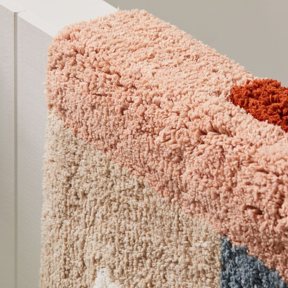 Organic Colourblock Bath Mat
