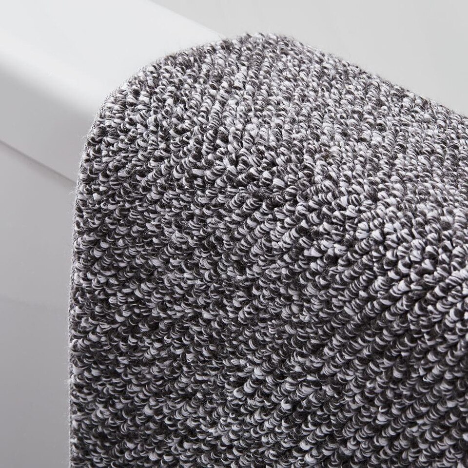 Organic Heathered Bath Mat Grey Dusk West Elm UK