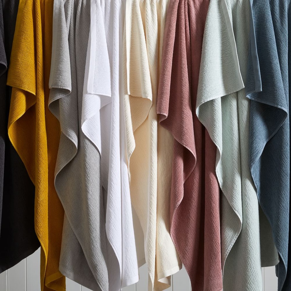 Organic Quick-Dry Textured Bath Towels (Set of 3)
