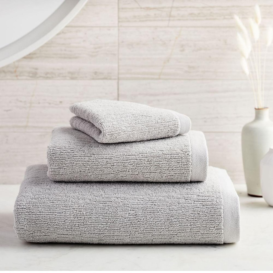 Organic Quick-Dry Textured Bath Towels (Set of 3)