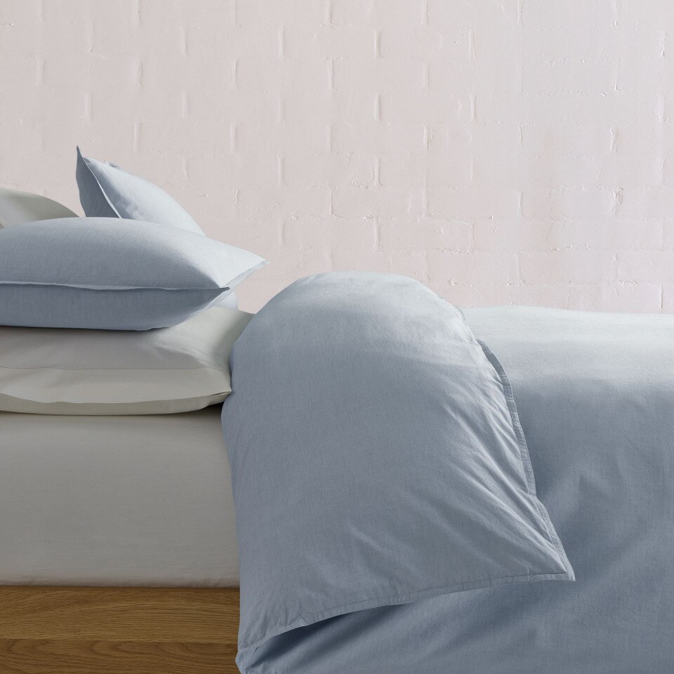 Organic Washed Cotton Percale Duvet Cover & Pillowcases