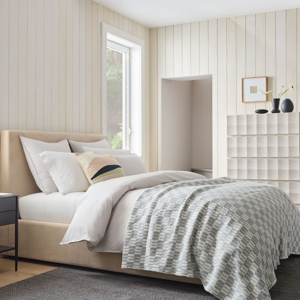 Organic Washed Cotton Percale Duvet Cover & Pillowcases