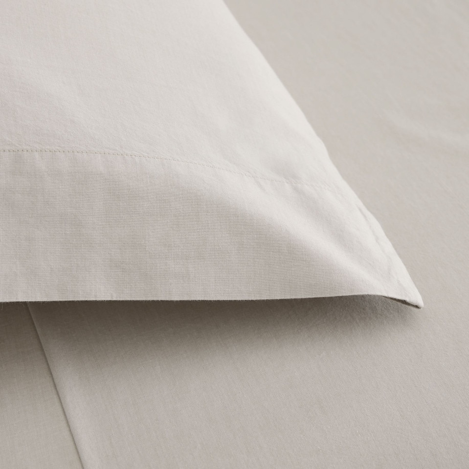 Organic Washed Cotton Percale Sheets & Pillowcases