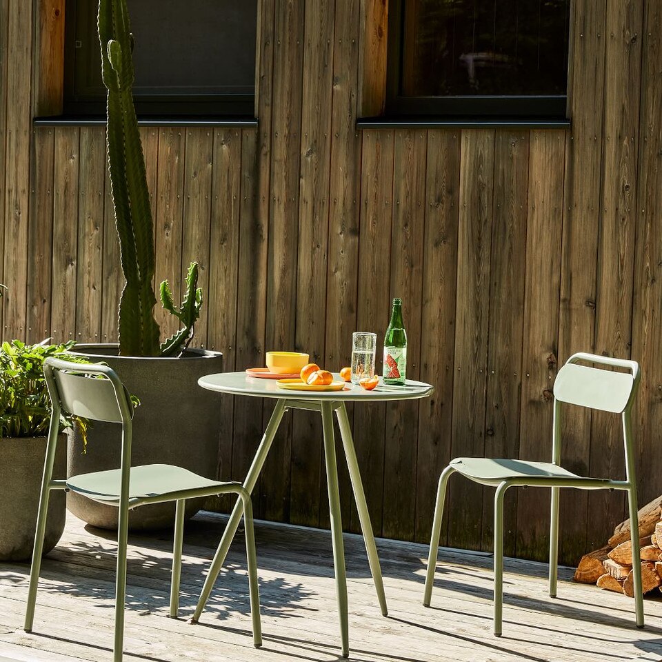 Garden Metal Stacking Chair (Set of 2)