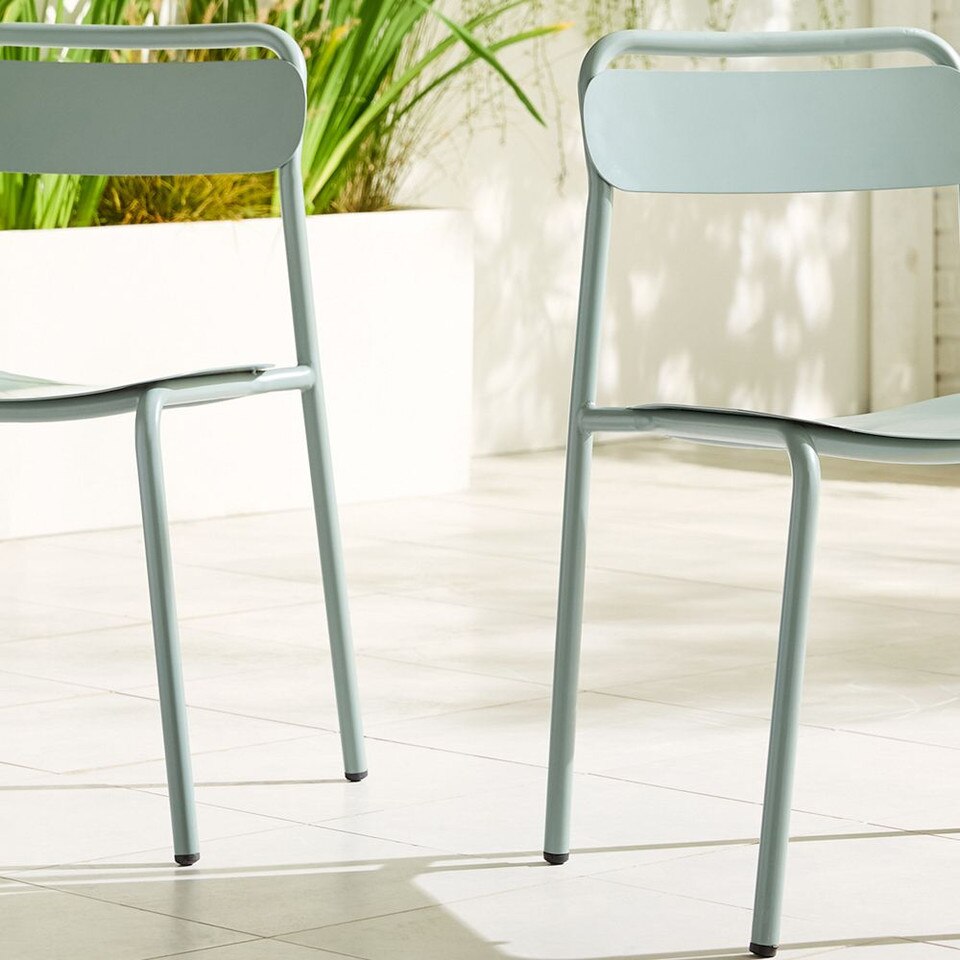 Garden Metal Stacking Chair (Set of 2)