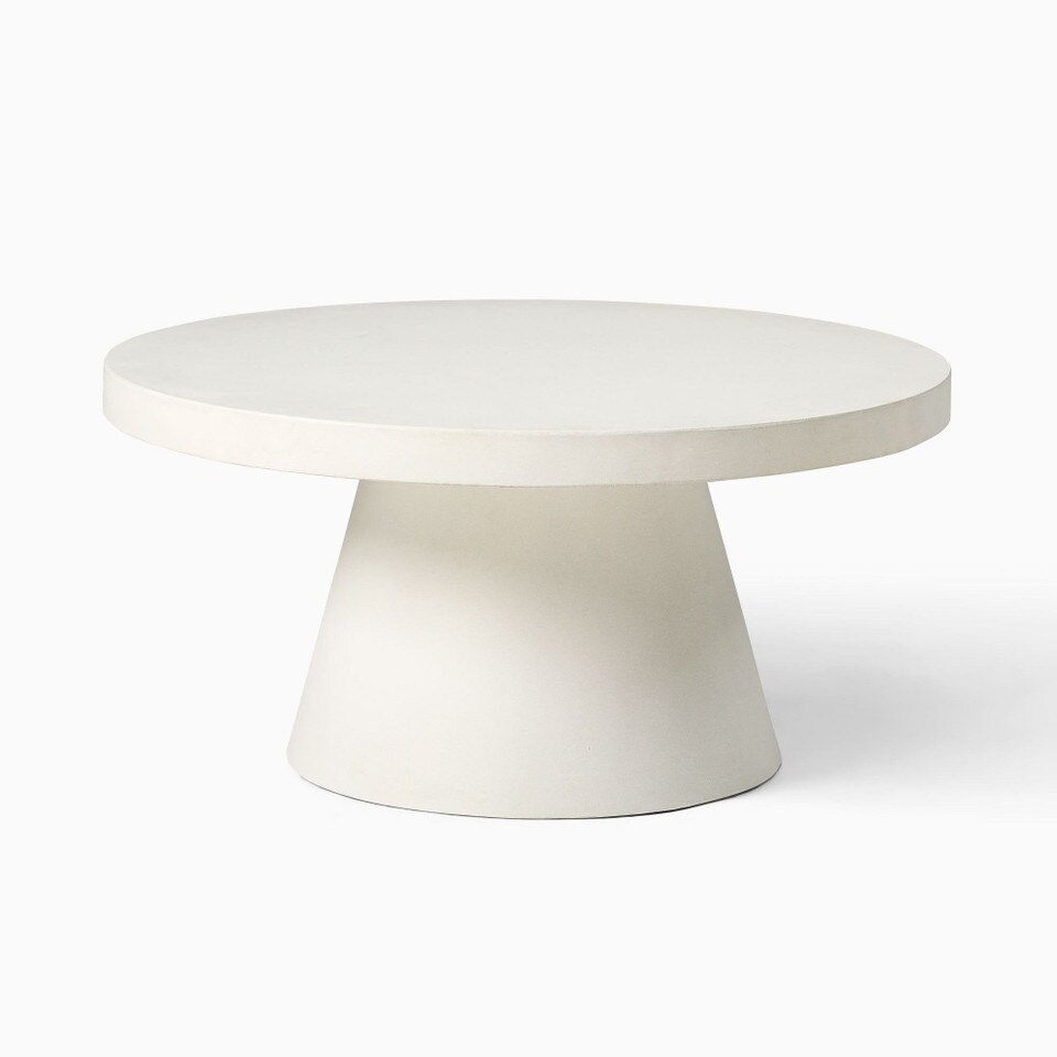 Concrete Pedestal Garden Round Coffee Table (81 cm)