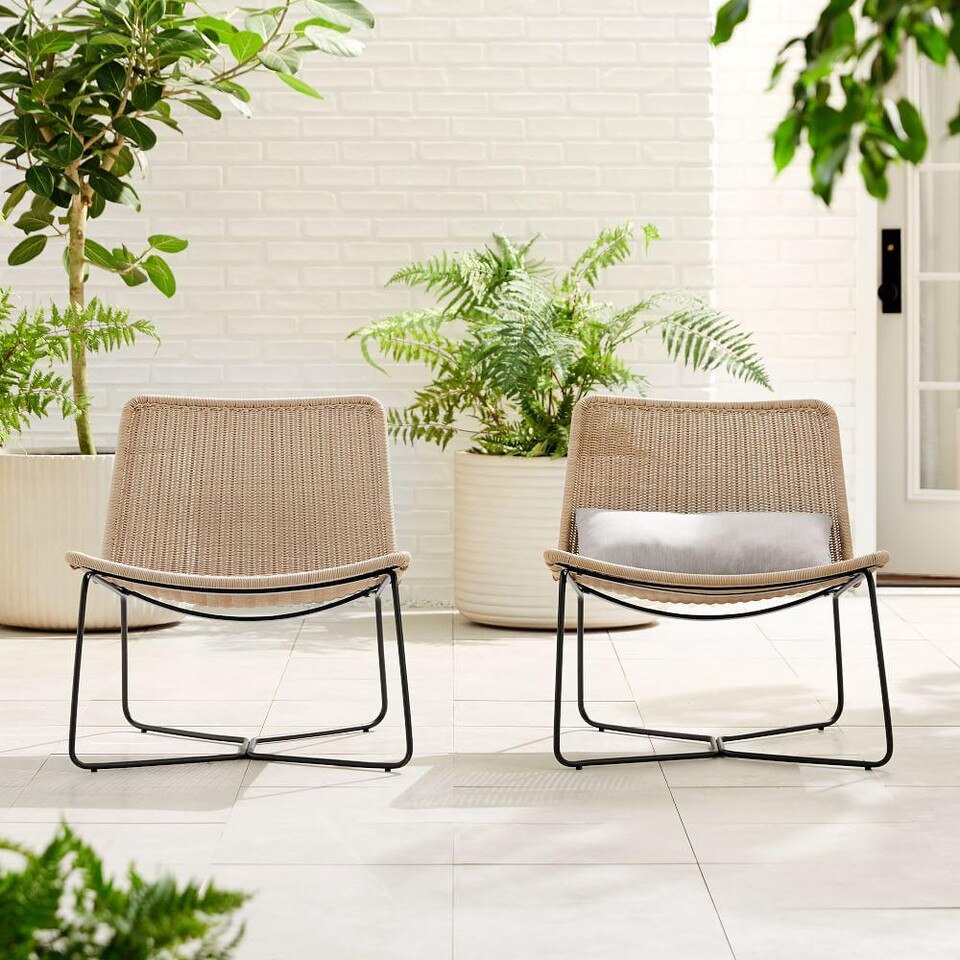 Outdoor Slope Lounge Chair west elm United Kingdom