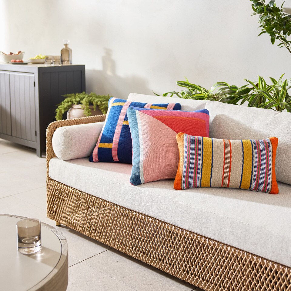 Split Colourblock Indoor/Outdoor Cushion