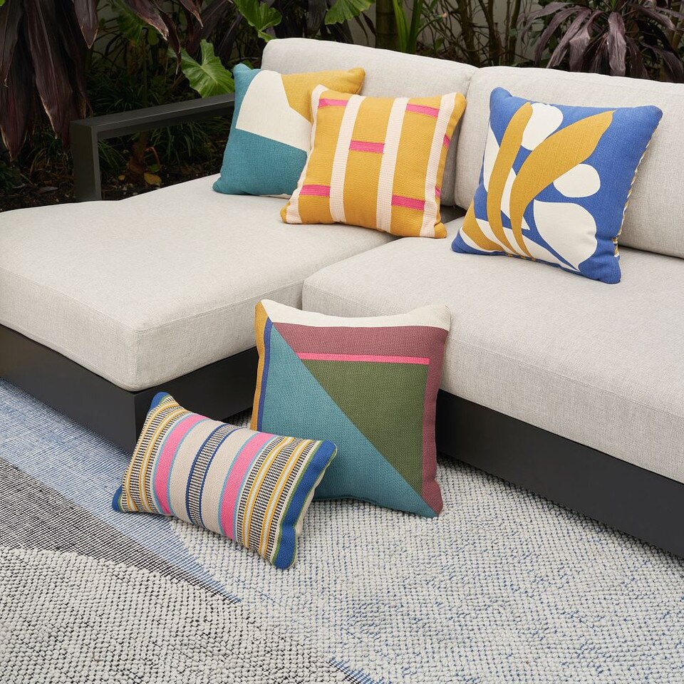 Split Colourblock Indoor/Outdoor Cushion
