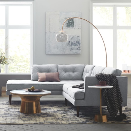 Overarching Acrylic Shade Floor Lamp West Elm United Kingdom Overarching Acrylic Shade Floor Lamp, Floor Lamps With Acrylic Shade Uk