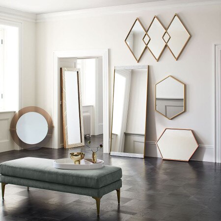 Overlapping Diamonds Mirror West Elm United Kingdom Overlapping Diamonds Mirror West Elm, Diamond Shaped Wall Mirrors Uk