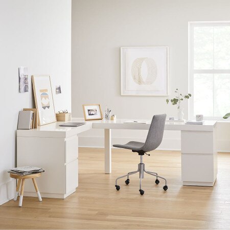Parsons L Shaped Desk File Cabinet 2 Set West Elm United Kingdom