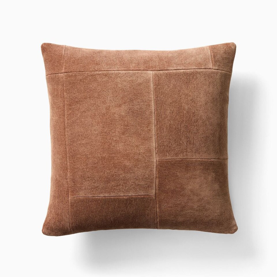 Patchwork Chenille Cushion Cover