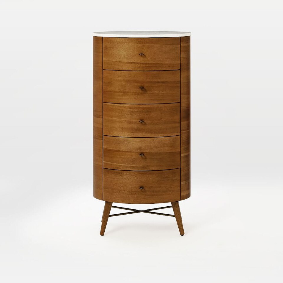 Penelope Narrow 5-Drawer Chest (66 cm)