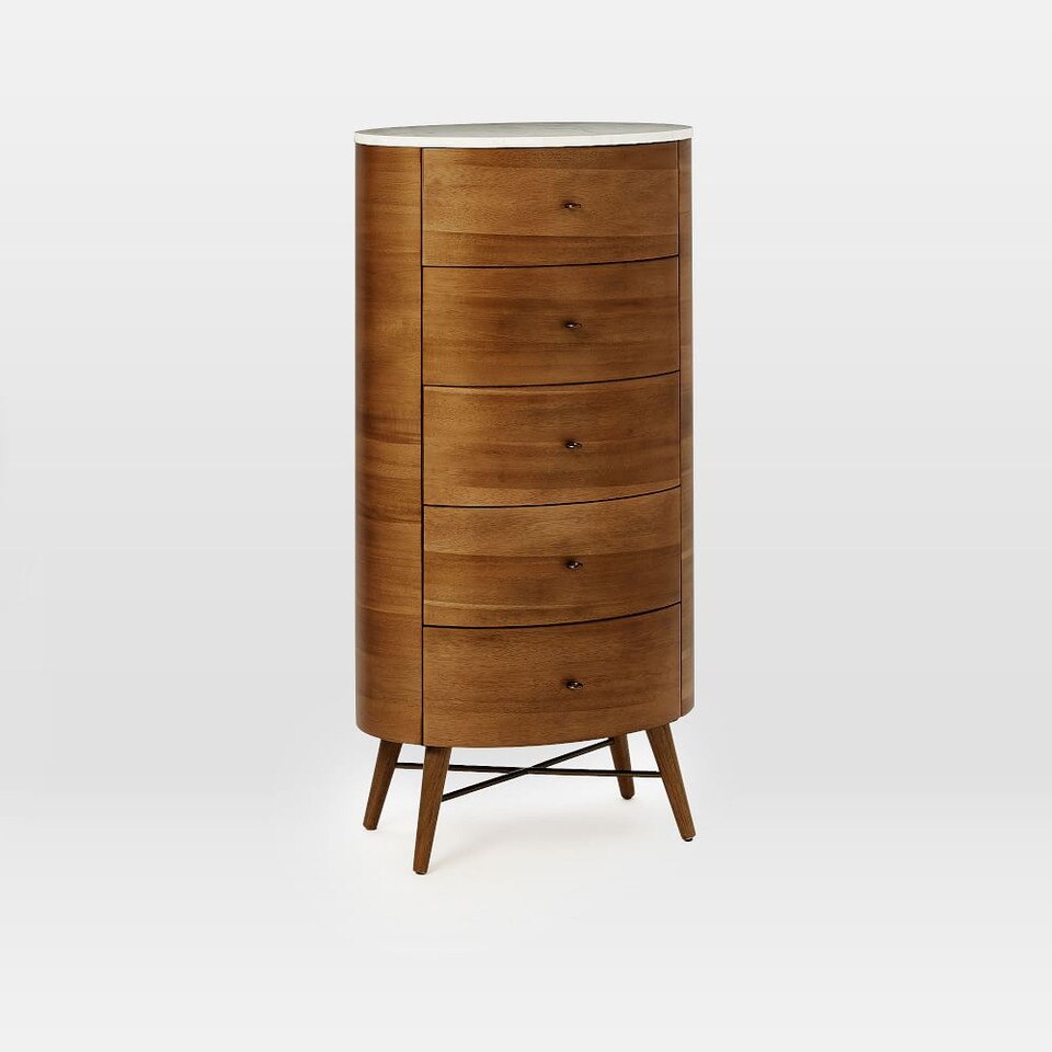 Penelope Narrow 5-Drawer Chest (66 cm)